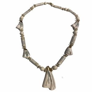 Vintage Japanese Porcelain Beaded Necklace